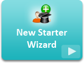 How do I add a new starter using the New Starter Wizard?